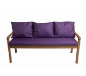Cojín de banco 170x50/3x50x56cm, cojín de exterior, cojines para columpio de jardín de 3 plazas púrpura, cojín de asiento, cojín de respaldo