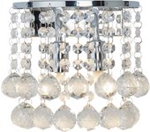 Searchlight hanna indoor wall 2 light chrome with crystals, g9