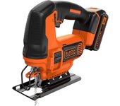 Sierra de calar pendular a batería - 18v - black+decker - con 1 batería de 18v 2.0 ah - cargador - bdcjs18-qw