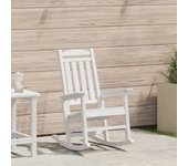 Vidaxl mecedora de jardín blanca 70x92x108 cm hdpe