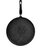 Sartén para crepes de piedra antiadherente h&h con mango de madera, 32 cm