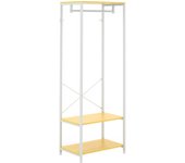 Perchero con zapatero homcom melamina de madera madera natural 60x40x167.5 cm