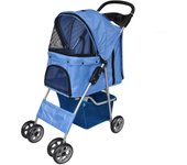 Vidaxl cochecito para perros azul