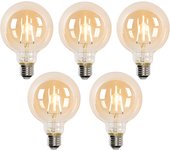 Juego de 5 bombillas led inteligente | wifi | smart | wifi | smart e27 g95 doradas 4,9 w 470 lm 1800-4000 k