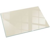 Placa de cristal para chimenea, zócalo protector de chimenea, diseño moderno | 120x80 | rectángulo | color beige