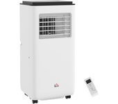 Aire acondicionado portátil homcom abs blanco 33x28x70.4 cm