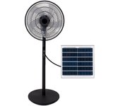 Ventilador de pie dc rialto 30w con placa solar negro