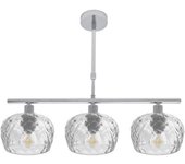 Lámpara estela 3 luces cromo 55x13 cm