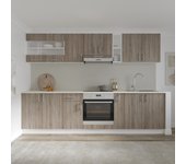Set de cocina haaus karo v21, roble sonoma oscuro/blanco, encimera thermo 28 mm, l 280
