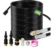 Manguera de repuesto para hidrolavadora de 30 m, conector flexible hembra m22 para conexión estándar m22 de karcher.