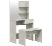 Juego de tocador de diseño contemporáneo 74,5 x 40 x 141 cm gris hormigón 02_0006293