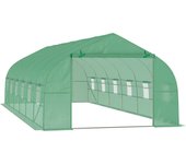 Invernadero de jardín outsunny acero, pe verde 800x300x200 cm 845-019v01