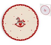 H&h cavallino plato de cerámica para tartas redondo cm30