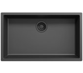 Fregadero grande negro 70x40cm bajo encimera, sobre encimera y enrasado con tapón negro 1208956401