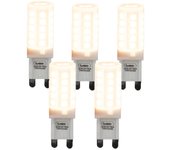 Set de 5 bombillas led g9 regulables 3w 280lm 2700k