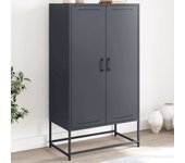 Vidaxl aparador de acero gris antracita 68,5x38,5x123,5 cm