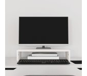 Soporte para monitor blanco 50x27x10 cm madera maciza de pino vidaxl