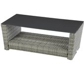 Hespéride - mesa baja de jardín polynésia café claro - 100 x 54 x 38