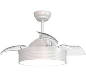Ventilador de techo bombay sulion 3 aspas retráctiles blanco ø89 cm