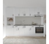Conjunto cocina haaus karo v24, blanco, encimera thermo 28 mm, l 280 cm