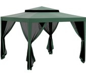 Carpa de jardín outsunny poliéster, metal verde 297x297x268 cm