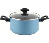 Cacerola 20cm inducción aluminio forjado, antiadherente ecológico sin pfoa, vitrocerámica, gas, fagor, azul, , maxima