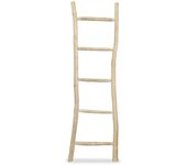 Vidaxl escalera toallero con 5 peldaños teca 45x150 cm natural