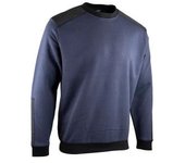 Sweat col rond bicolore - lma - bleu foncé/noir - 8087-l
