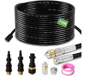 Manguera de repuesto para hidrolavadora de 15 m, conector flexible hembra m22 para conexión estándar m22 de karcher.