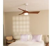 Windlight curve dc - función verano/invierno - ventilador de techo 40w silencioso ø132 cm con luz sin wifi