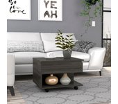 Mesa de centro elevable luanda con ruedas , 39,1cm x 55 cm x 50 cm , carbón