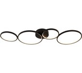 Searchlight 4 ljus led ring flush light, matt svart