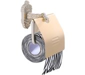 Portarrollos de papel higiénico de aluminio para pared práctico no requiere taladros ideal para el baño (blanco)