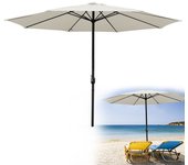 Sombrilla de playa - sombrilla de jardín, sombrilla de terraza, sombrilla de balcón - 350 cm beige, sombrilla de playa