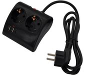 Regleta ewent 2 tomas shucko 2 puertos usb tipo a 1 puerto usb tipo c interruptor negro