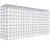 Gabión para montar en altura de 100 cm x 50 cm x 20 cm (l x h x p), malla 5 x 5 cm, anillo en c. atención: falta una rejilla - diámetro del cabl...
