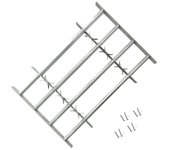 Vidaxl reja de seguridad ajustable ventana con 4 barras 700-1050 mm