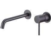 Mice - grifo empotrado monomando de lavabo con montaje a la pared - grifos empotrados de baño para lavamanos - color black gun metal