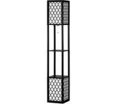 Lámpara de pie con estante y doble luz, 40w, e27, interruptor de tirador, para salón, dormitorio