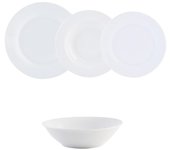 Vajilla porcelana quid basic 19 piezas - 6 personas - blanco