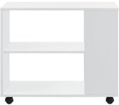 Mesa de centro rectangular con ruedas para salón mueble elegante con estante de almacenamiento 60 x 70 x 03_0006173
