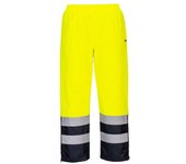 Pantalones impermeables de alta visibilidad winter cintura elástica con cintas reflectantes portwest s598