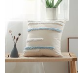 Cojín cuadrado en algodón estilo boho bali (45x45 cm) funda + relleno - tanyi
