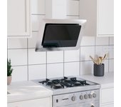 Vidaxl campana extractora acero inox y vidrio templado plateado 60 cm