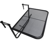 Mesa colgante de balcón outsunny metal negro 60x56.5x45 cm