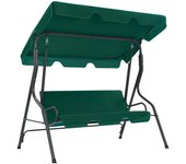 Vidaxl banco columpio de jardín tela verde 170x110x153 cm