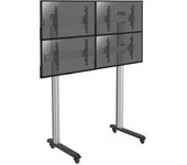 Soporte de suelo con ruedas para 4 pantallas de tv 45-55 , altura 240cm