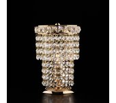 Lámpara de mesa wagner de hierro y latón dorado con pedrería, 1 luz h.24 ø16 bl266-lt-or
