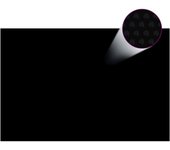 Vidaxl cubierta solar de piscina de pe rectangular flotante 6x4m negro