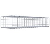 Gabión para montar con dimensiones 100 cm x 20 cm x 40 cm (l x a x p), malla 5 x 5 cm, anillo en c,. atenc.: falta una reja - diámetro del cable ...